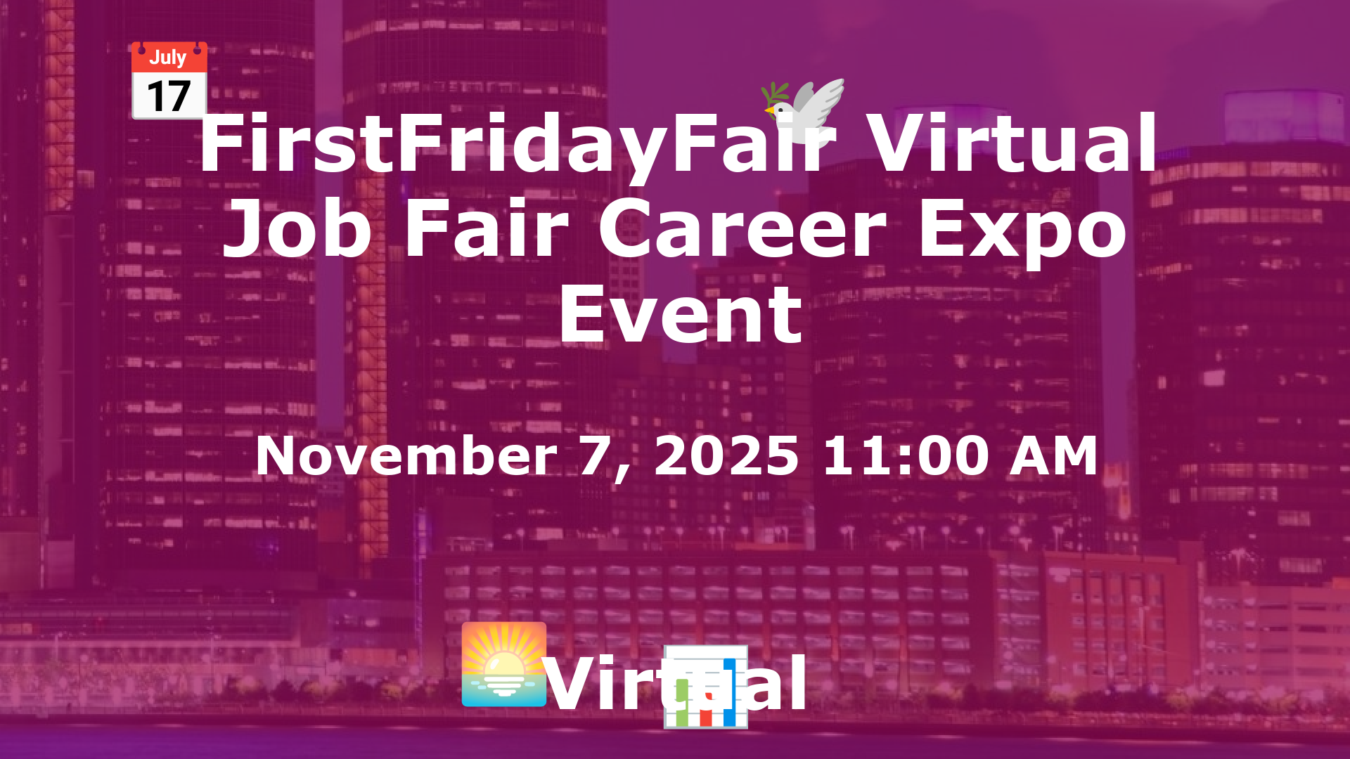 FirstFridayFair Virtual Job Fair Career Expo Event event image